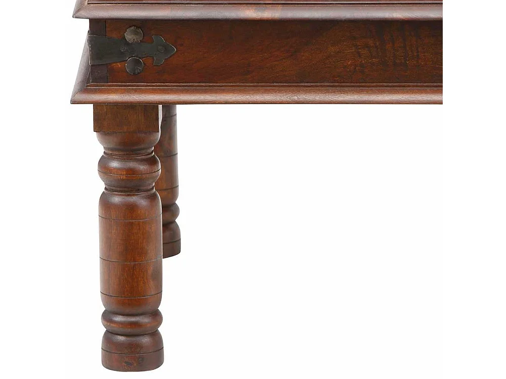 Couchtisch aus Akazie Massivholz Braun lackiert