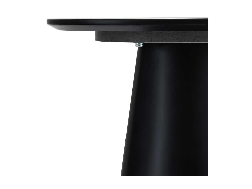 Couchtisch Sofatisch in Schwarz auf Sockelgestell