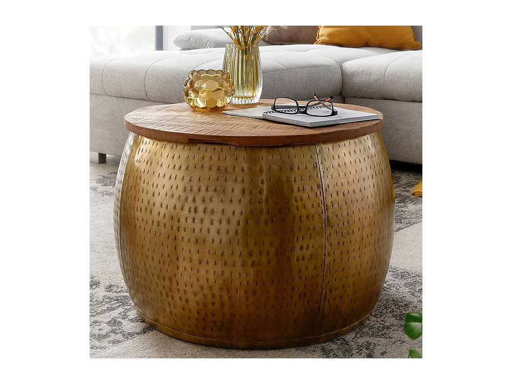 Wohnzimmertisch im Industry und Loft Stil abnehmbarer Tischplatte