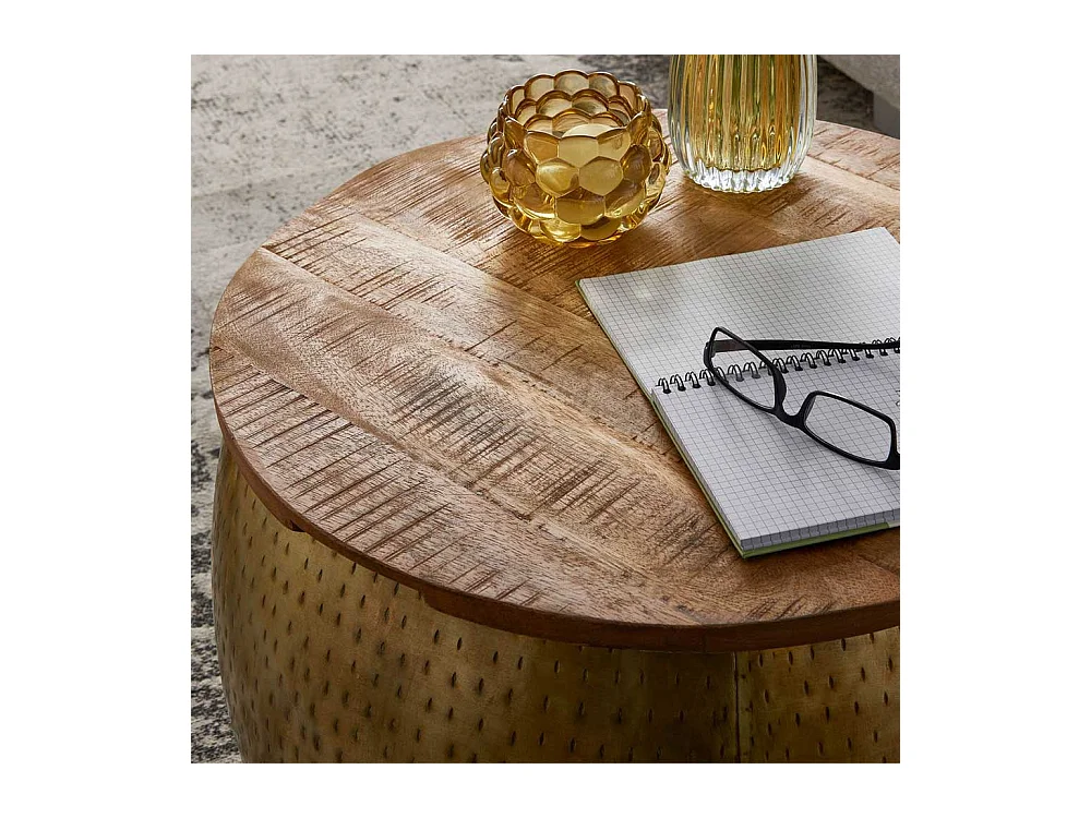 Wohnzimmertisch im Industry und Loft Stil abnehmbarer Tischplatte