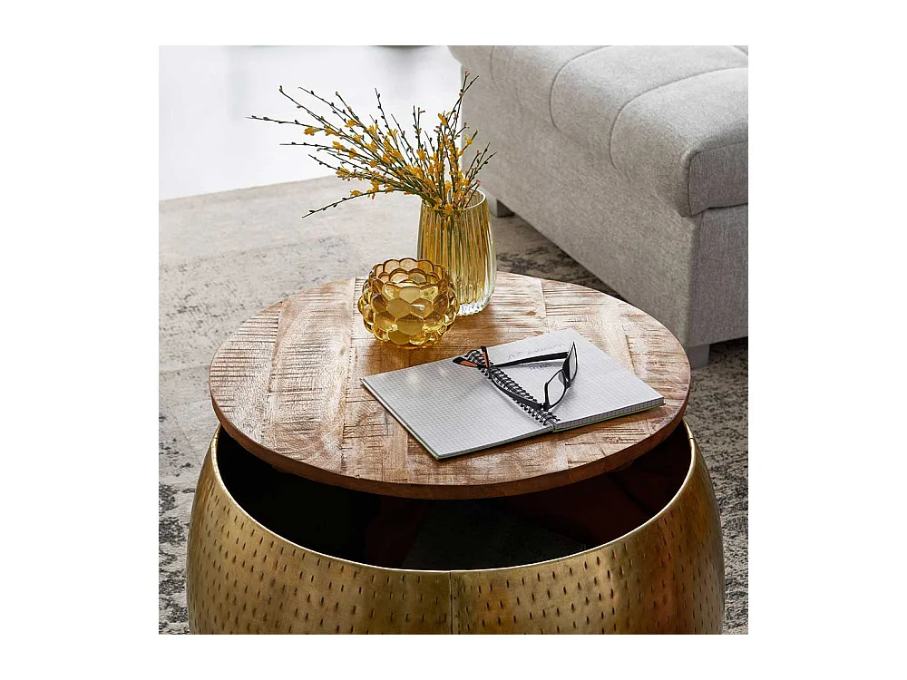 Wohnzimmertisch im Industry und Loft Stil abnehmbarer Tischplatte