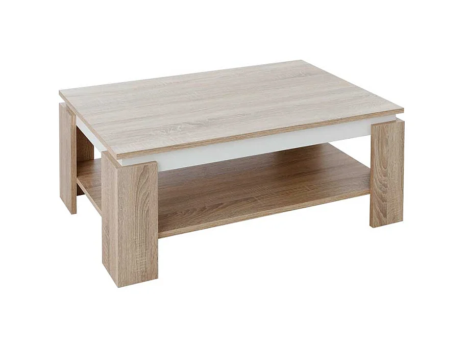 Wohnzimmer Couchtisch in Sonoma Eiche Wei�