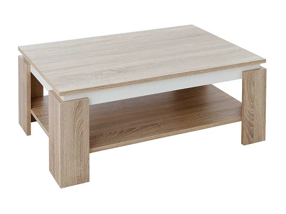 Wohnzimmer Couchtisch in Sonoma Eiche Weiß