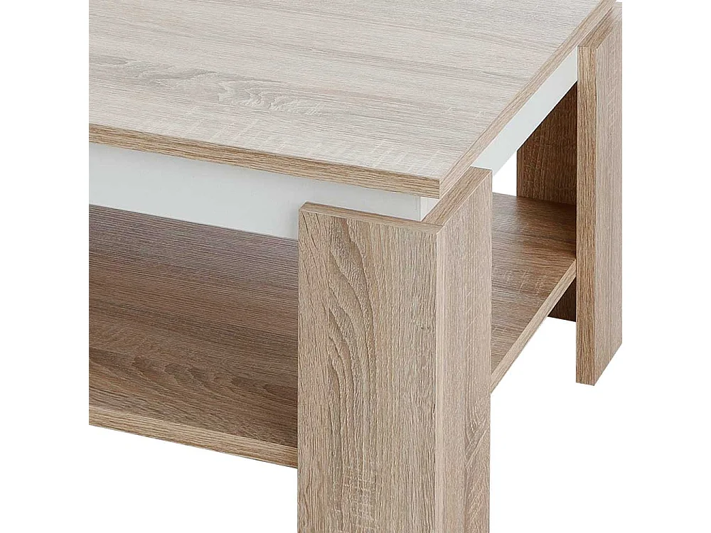 Wohnzimmer Couchtisch in Sonoma Eiche Weiß