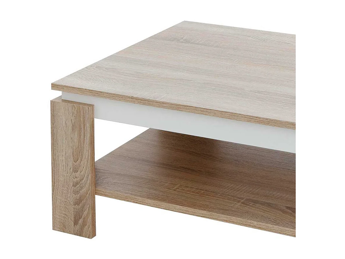 Wohnzimmer Couchtisch in Sonoma Eiche Weiß