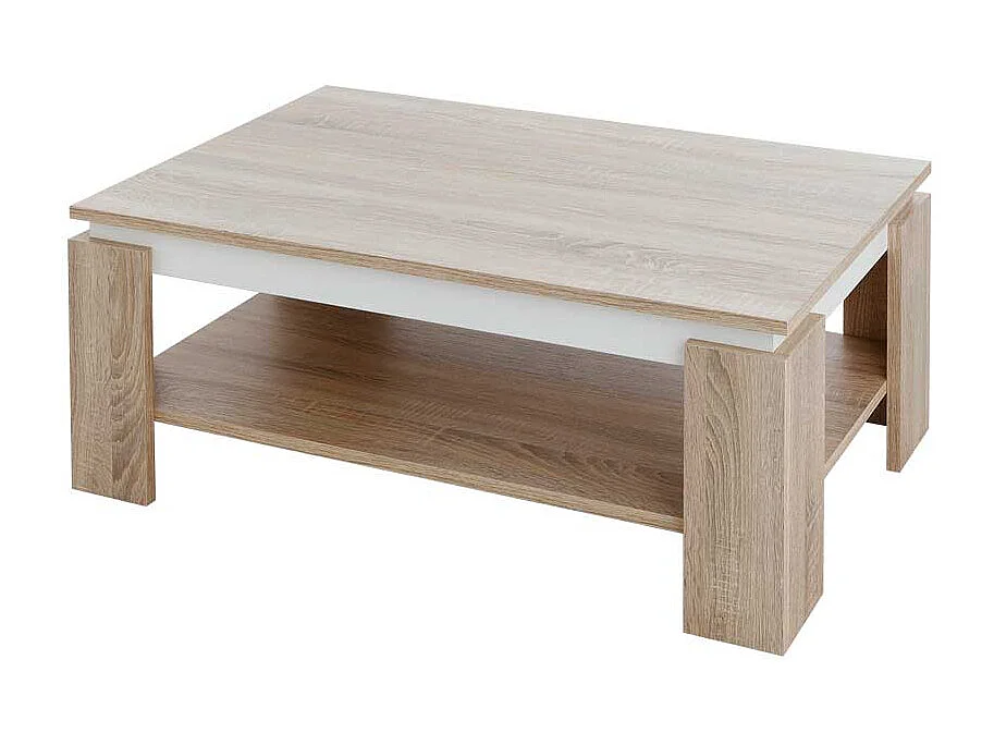 Wohnzimmer Couchtisch in Sonoma Eiche Weiß