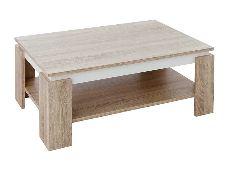 Wohnzimmer Couchtisch in Sonoma Eiche Weiß
