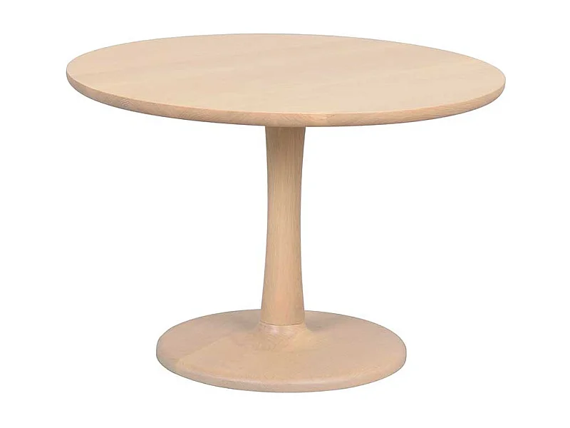 Couchtisch Salontisch in runder Form mit Tellerfußgestell