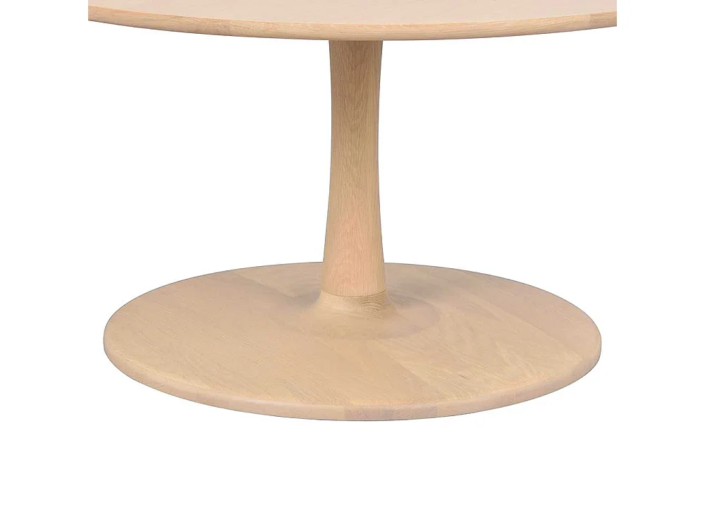 Couchtisch Salontisch in runder Form mit Tellerfußgestell