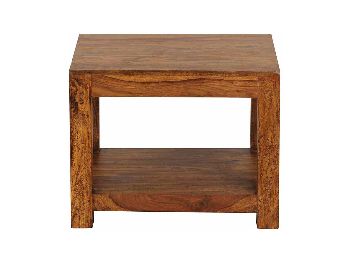 Wohnzimmer Couchtisch aus Sheesham massiv lackiert 60 cm breit