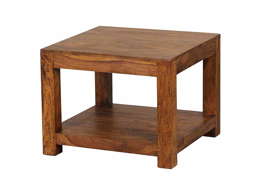 Wohnzimmer Couchtisch aus Sheesham massiv lackiert 60 cm breit