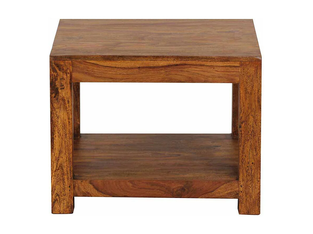 Wohnzimmer Couchtisch aus Sheesham massiv lackiert 60 cm breit