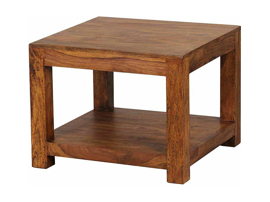 Wohnzimmer Couchtisch aus Sheesham massiv lackiert 60 cm breit