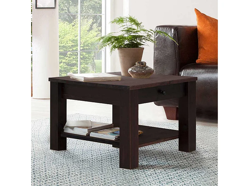 Sofatisch in Wengefarben Kiefer Massivholz