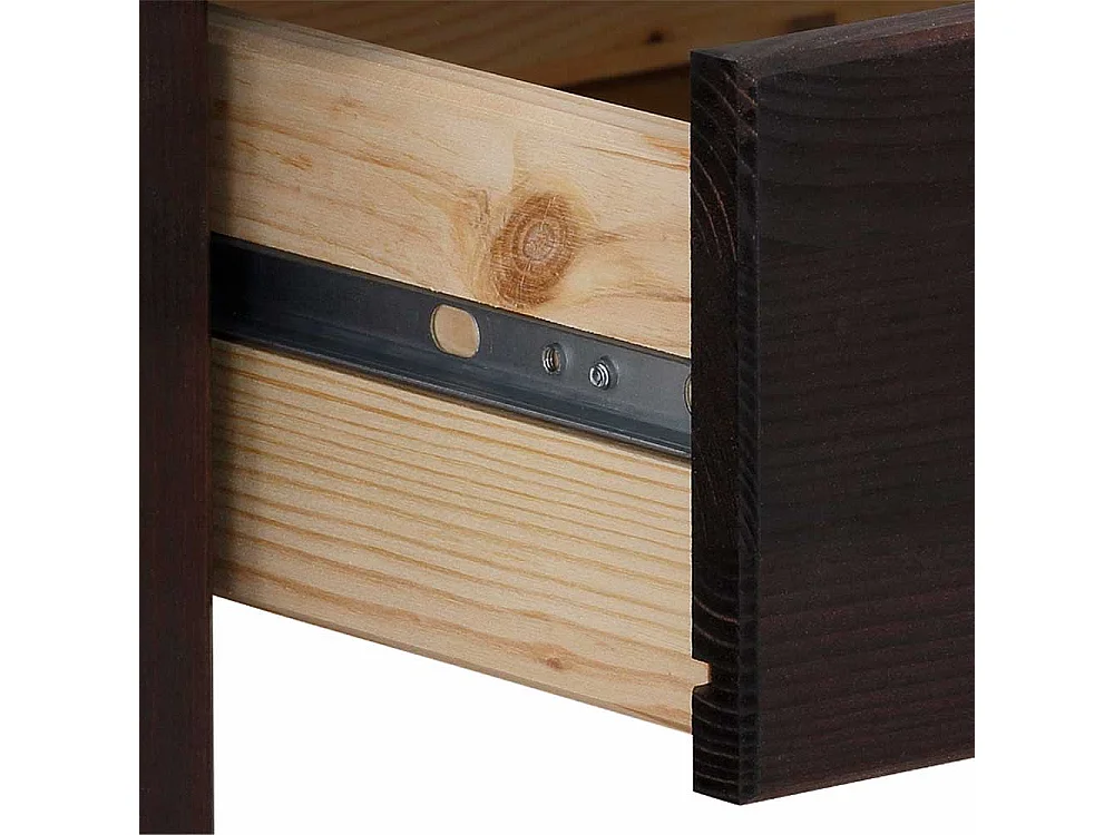 Sofatisch in Wengefarben Kiefer Massivholz