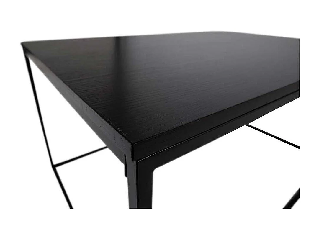 Sofatisch in Schwarz Stahl 90 cm breit