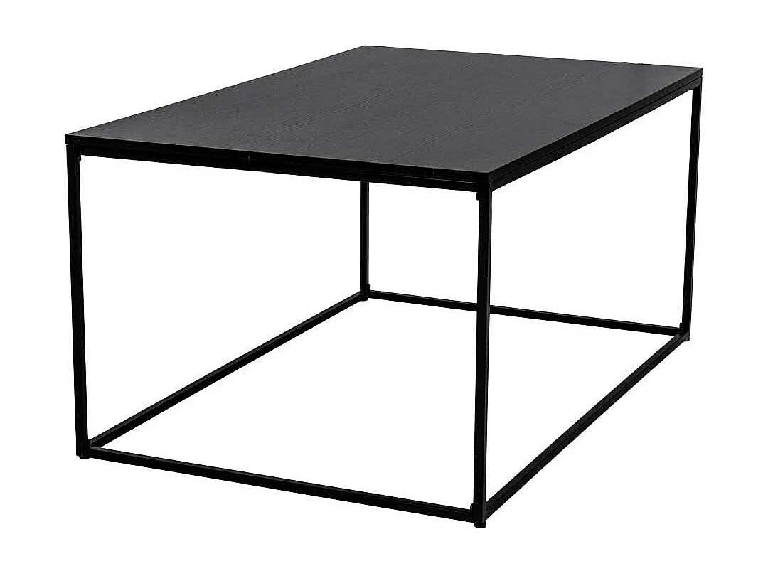 Sofatisch in Schwarz Stahl 90 cm breit