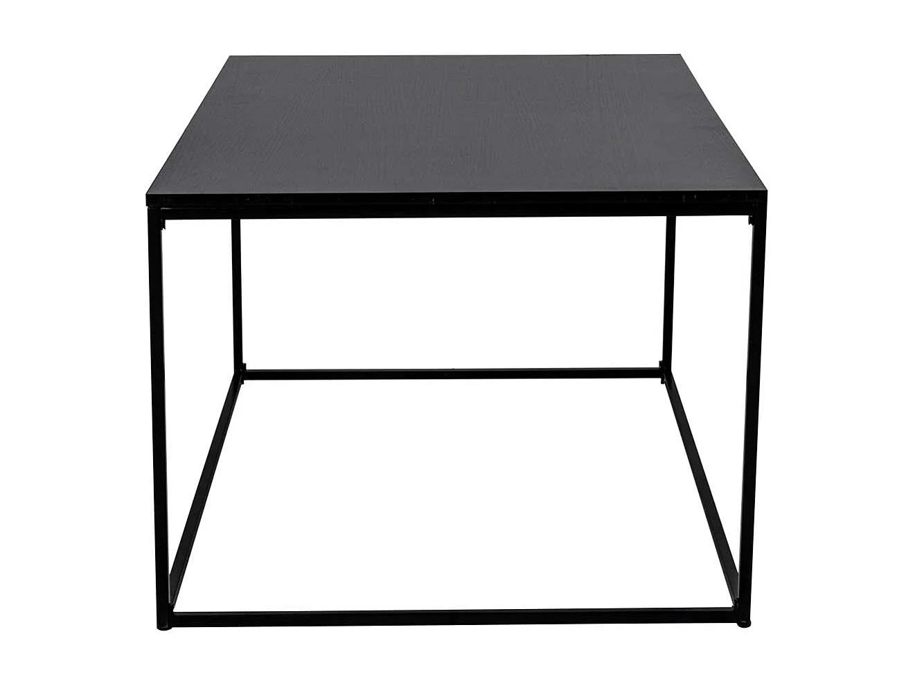 Sofatisch in Schwarz Stahl 90 cm breit