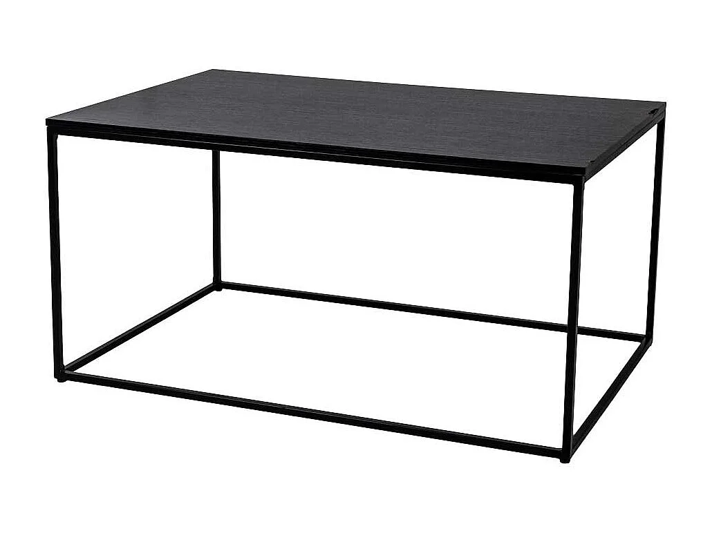 Sofatisch in Schwarz Stahl 90 cm breit