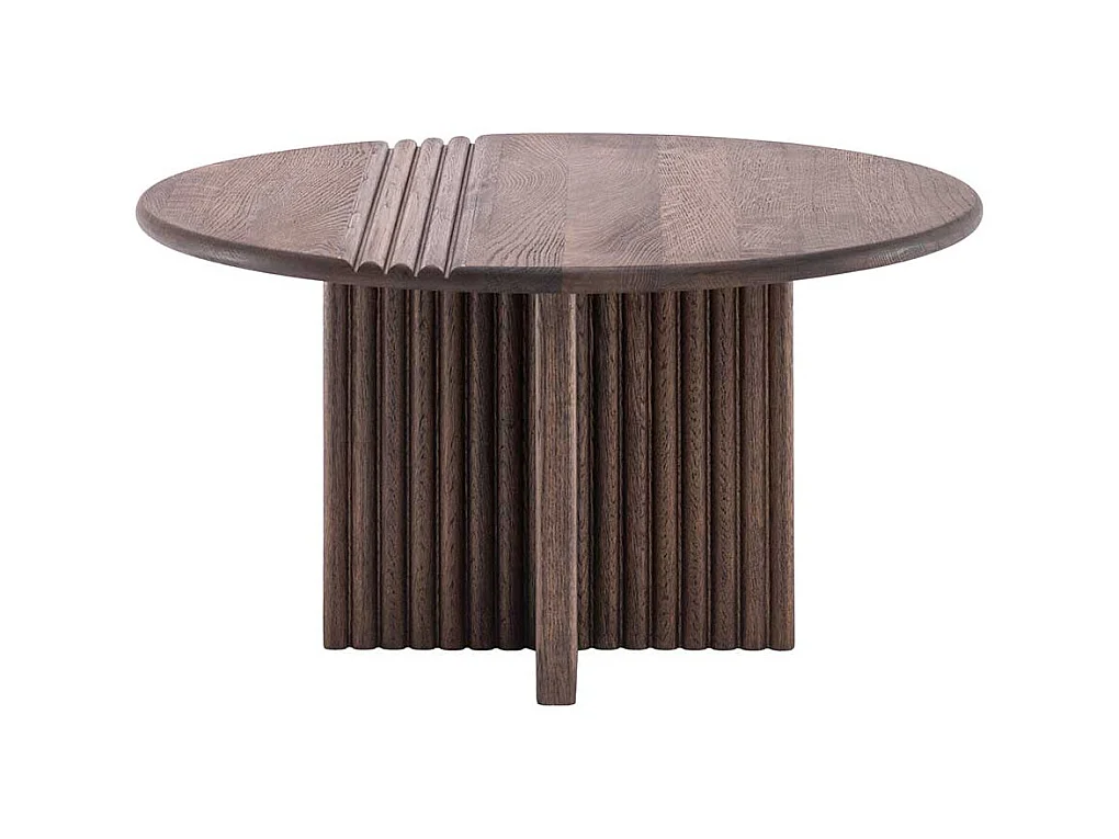 Couchtisch im Skandi Design runder Tischplatte