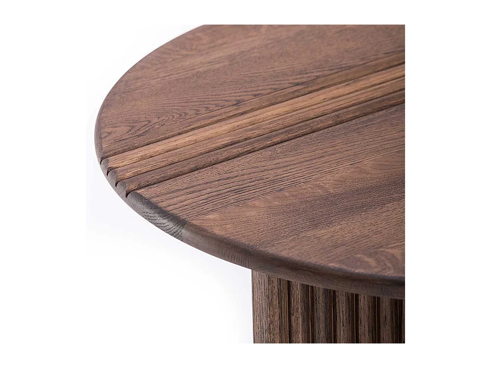 Couchtisch im Skandi Design runder Tischplatte