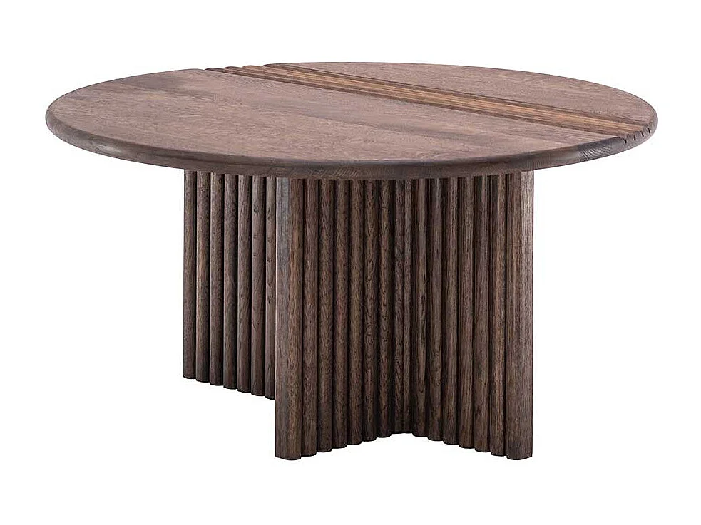 Couchtisch im Skandi Design runder Tischplatte