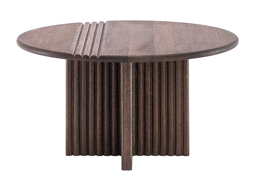 Couchtisch im Skandi Design runder Tischplatte