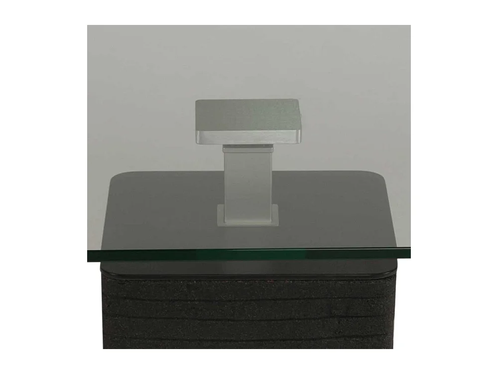 Designercouchtisch mit Klarglasplatte höhenverstellbar