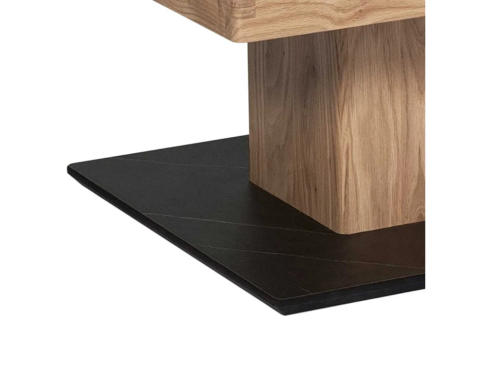 Höhenverstellbarer Couchtisch in Wildeiche Bianco furniert Made in Germany