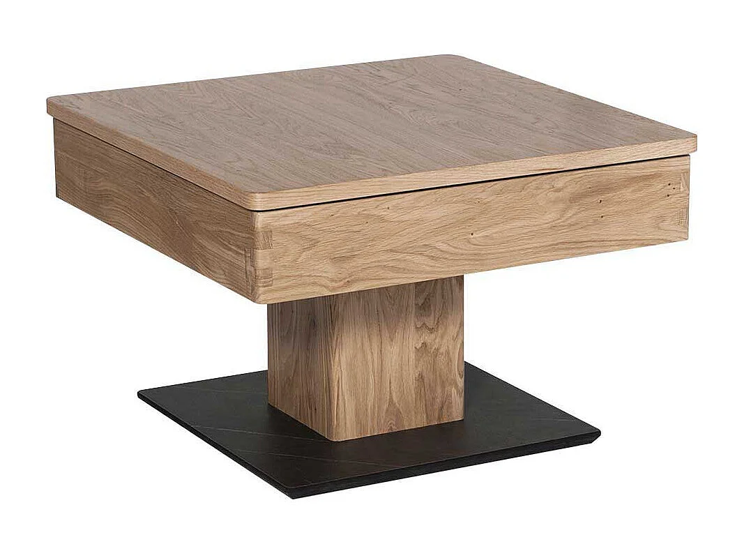 Höhenverstellbarer Couchtisch in Wildeiche Bianco furniert Made in Germany