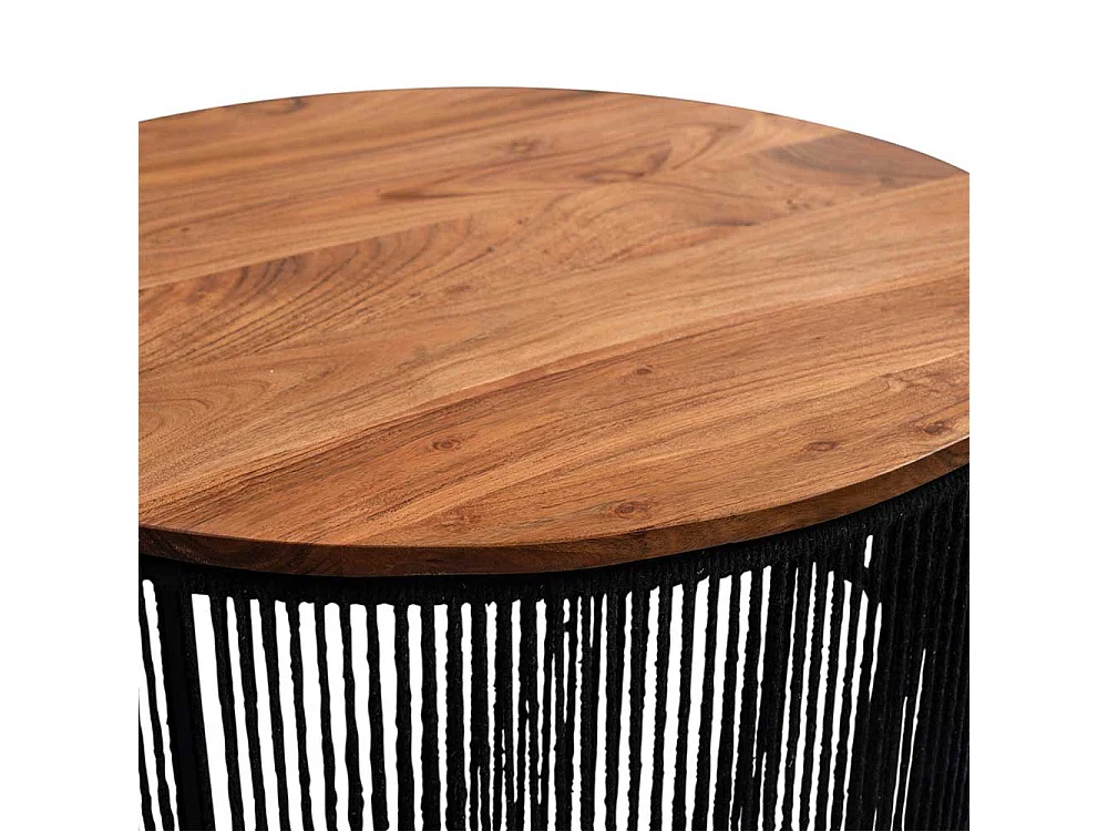 Sofatisch Couchtisch in Schwarz und Akaziefarben