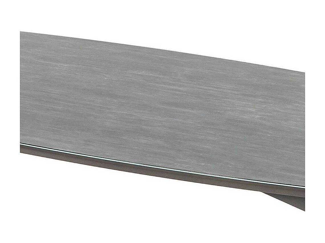 Designercouchtisch in Blaugrau und Dunkelgrau Glas beschichtet