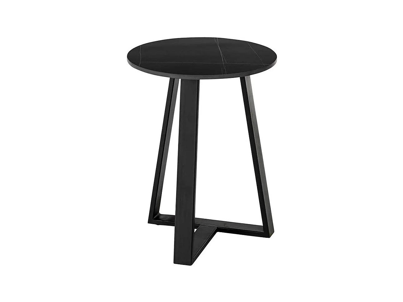 Couchtisch Set rund mit Keramikplatte Bügelgestell (zweiteilig)