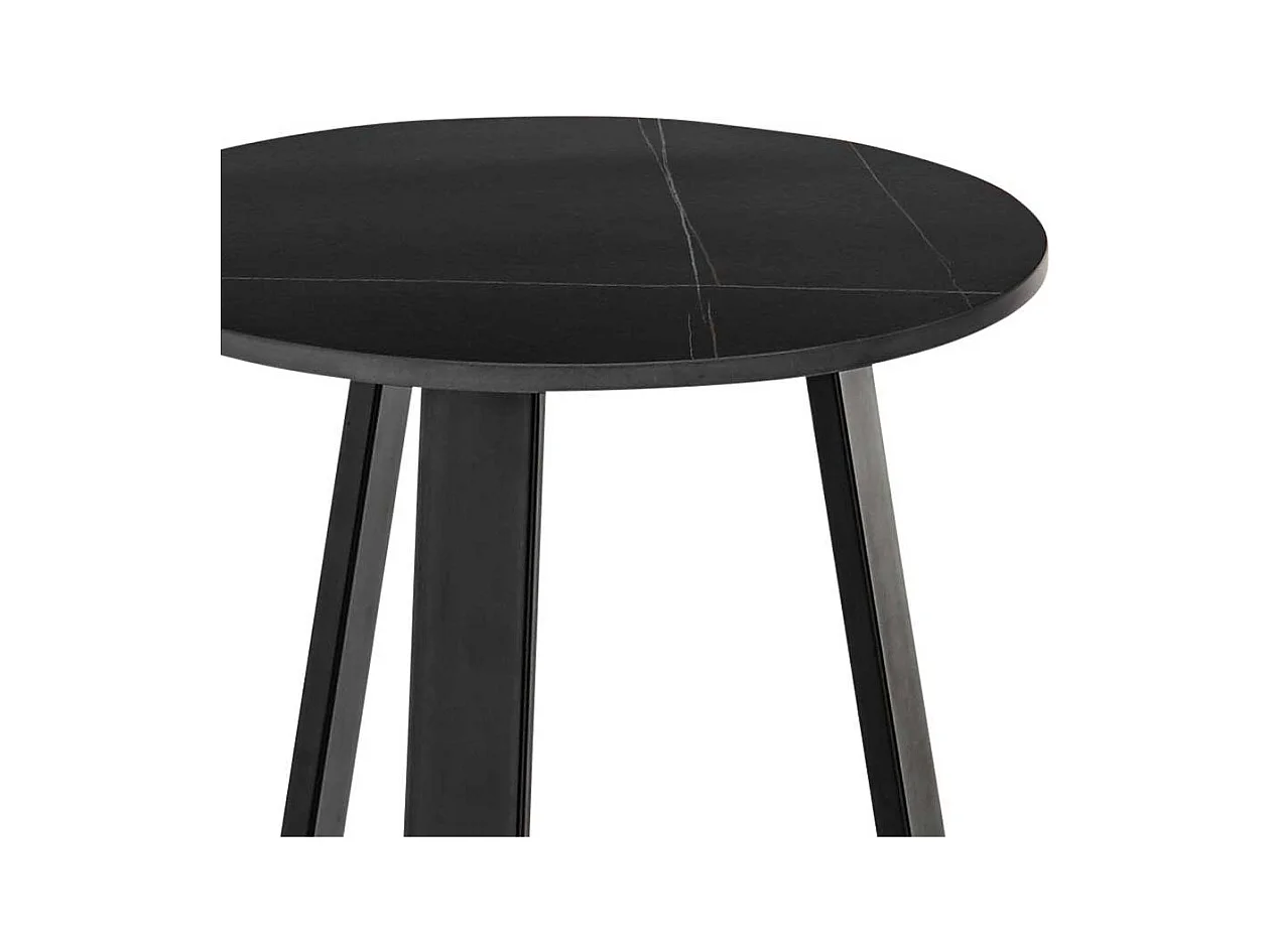 Couchtisch Set rund mit Keramikplatte Bügelgestell (zweiteilig)