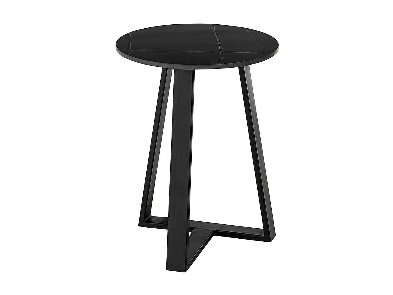 Couchtisch Set rund mit Keramikplatte Bügelgestell (zweiteilig)