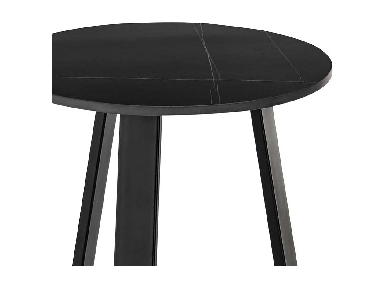 Couchtisch Set rund mit Keramikplatte Bügelgestell (zweiteilig)