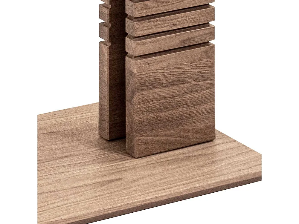 Hochwertiger Wohnzimmertisch in Wildeiche Bianco Parsolglasplatte