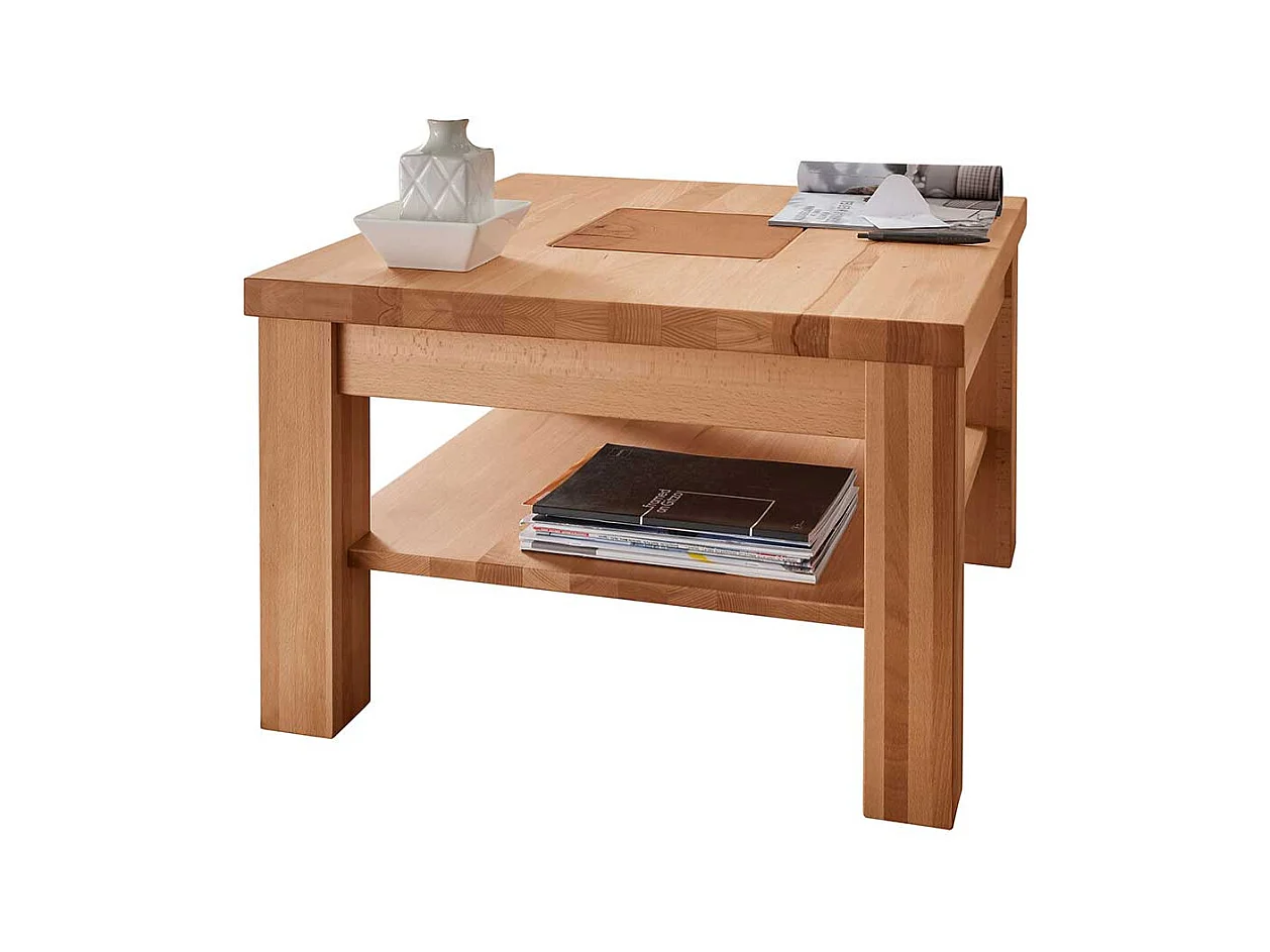 Tisch Massivholz Wohnzimmer aus Kernbuche Ablage