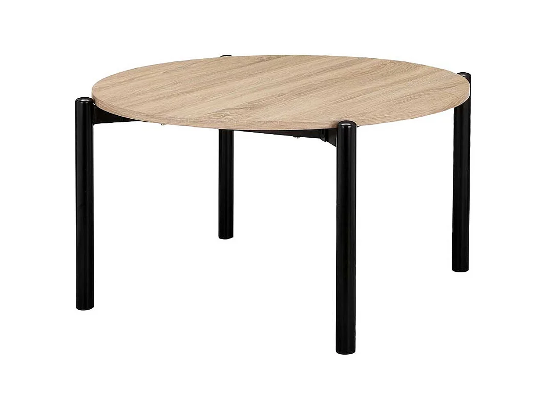 Couchtisch Sofatisch in runder Form mit Vierfußgestell