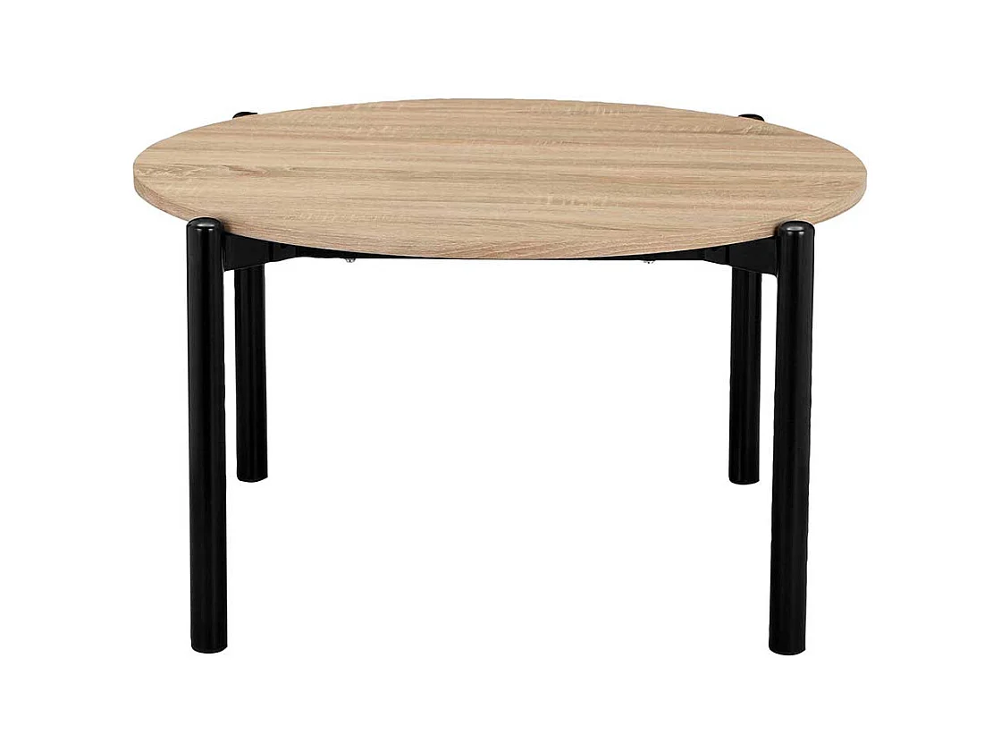 Couchtisch Sofatisch in runder Form mit Vierfußgestell