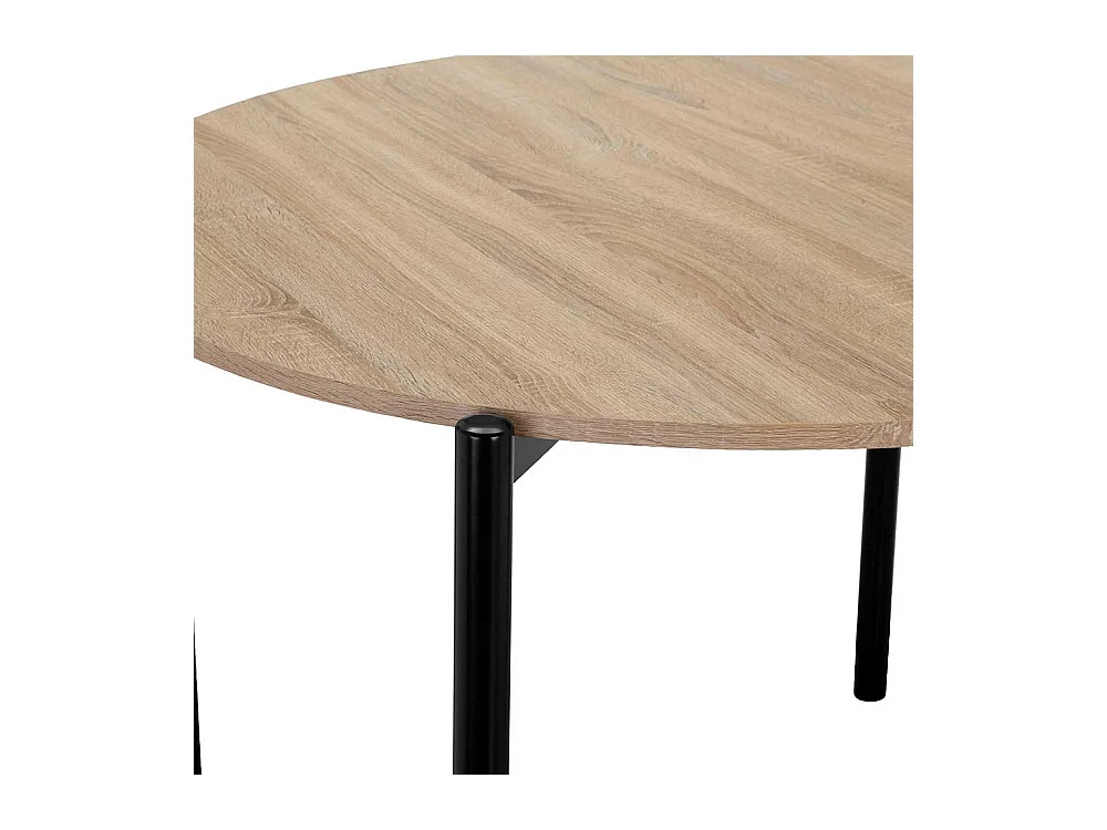 Couchtisch Sofatisch in runder Form mit Vierfußgestell