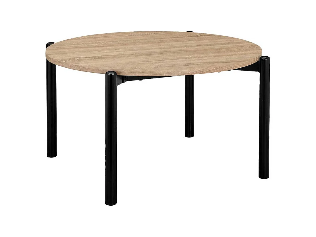 Couchtisch Sofatisch in runder Form mit Vierfußgestell