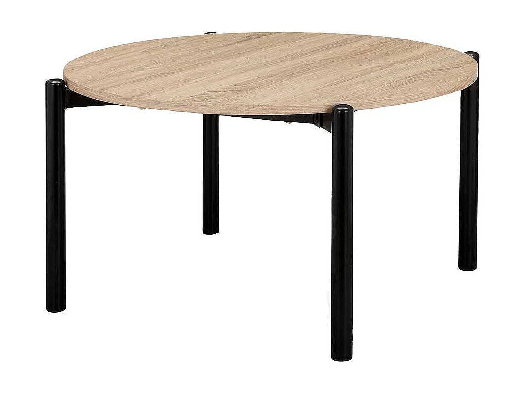 Couchtisch Sofatisch in runder Form mit Vierfußgestell