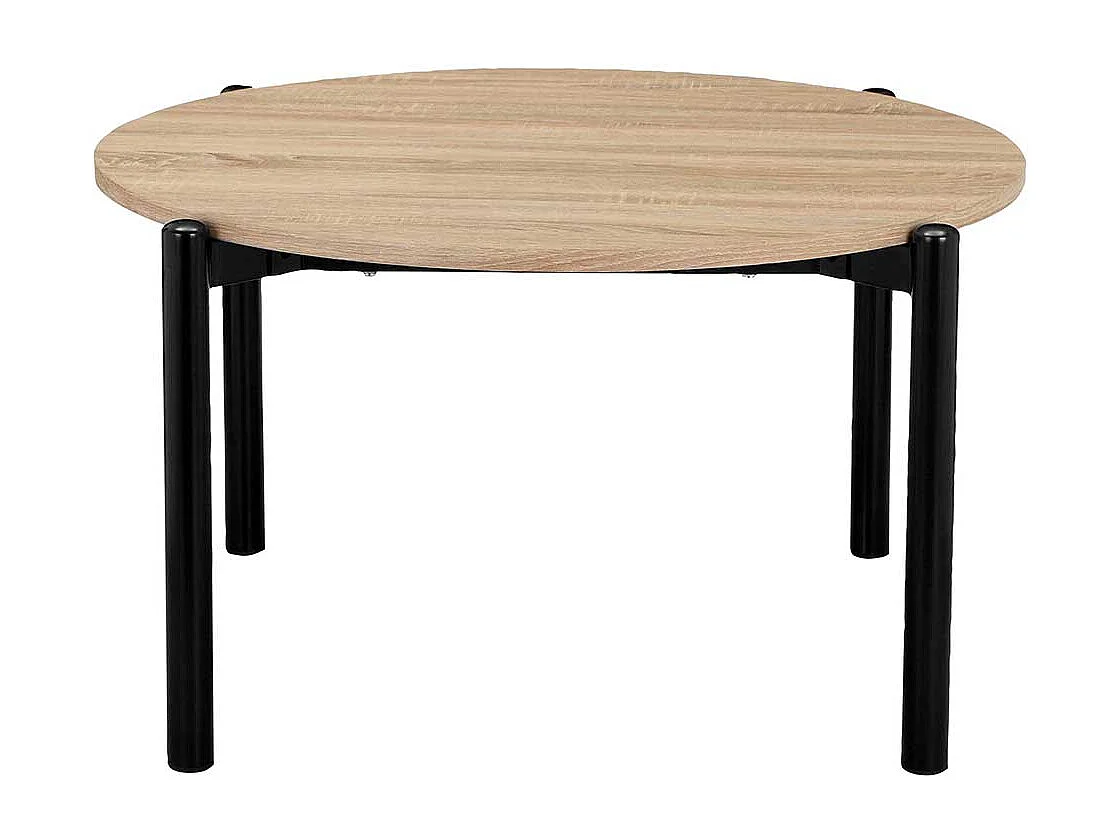 Couchtisch Sofatisch in runder Form mit Vierfußgestell