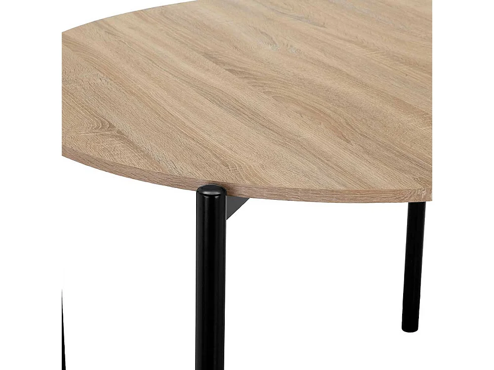 Couchtisch Sofatisch in runder Form mit Vierfußgestell