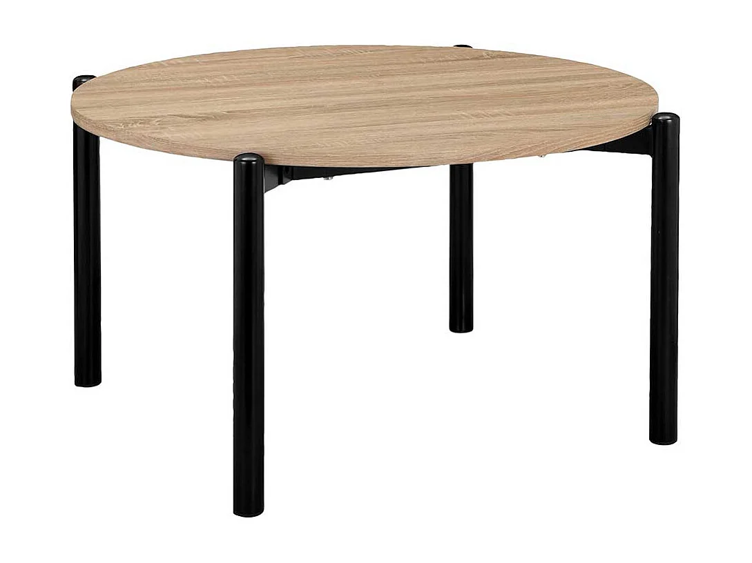 Couchtisch Sofatisch in runder Form mit Vierfußgestell