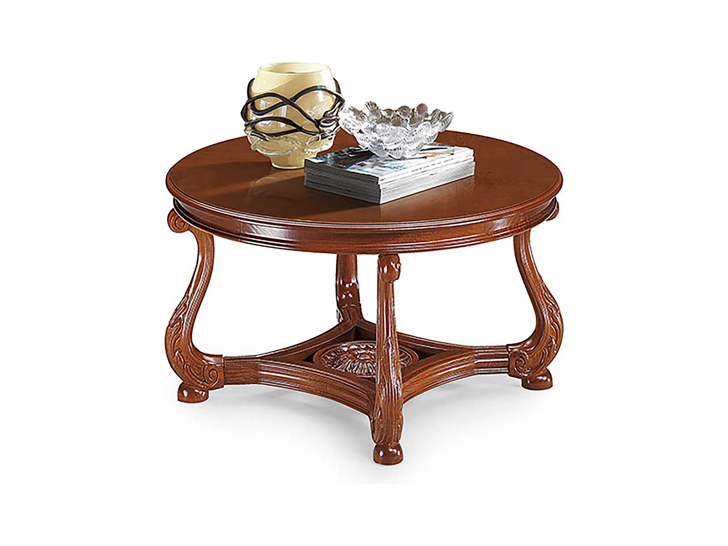 Couchtisch in Nussbaumfarben lackiert Buche furniert