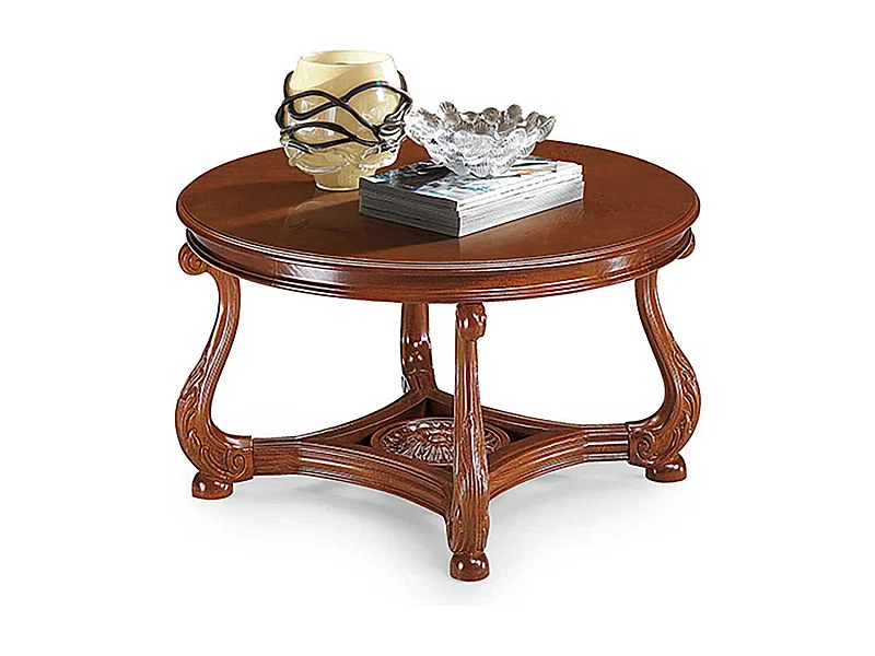 Couchtisch in Nussbaumfarben lackiert Buche furniert