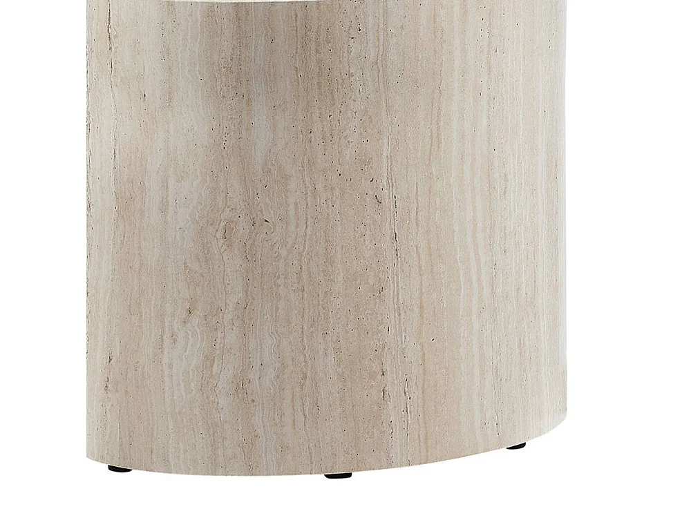 Satztisch Couchtisch Set in Beige und Marmor Optik (zweiteilig)