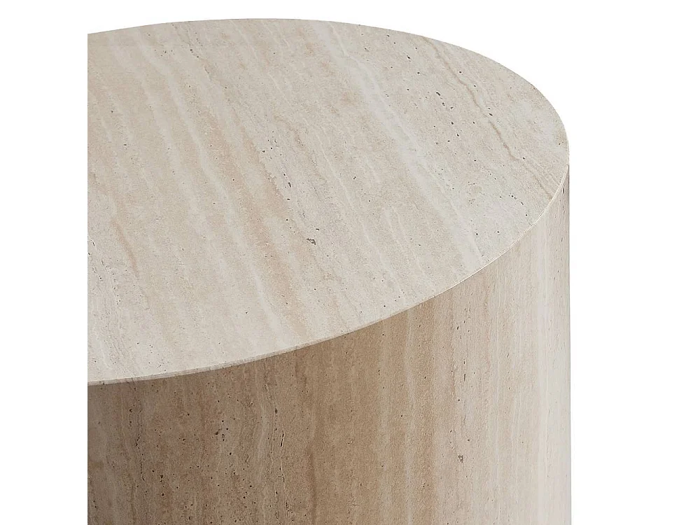 Satztisch Couchtisch Set in Beige und Marmor Optik (zweiteilig)